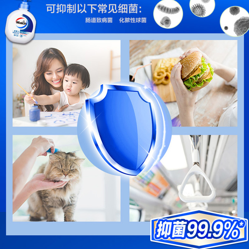 威露士健康抑菌洗手液525ml健康呵护倍护滋润丝蛋白 525m袋装补充装高清大图