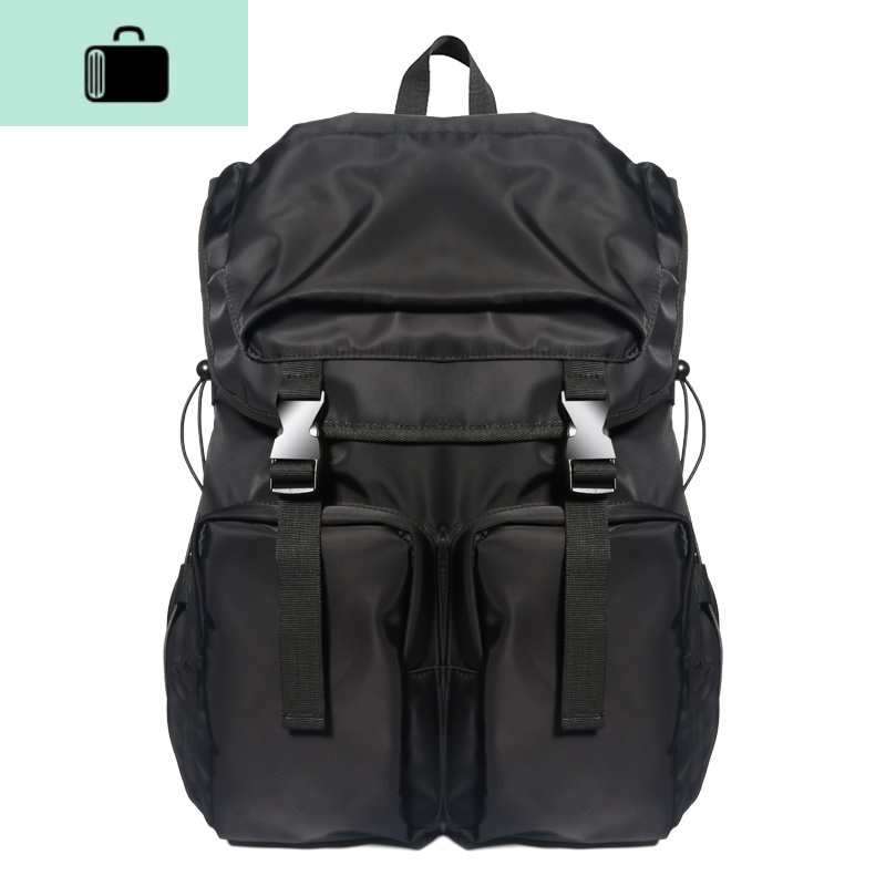 韩版大容量双肩包男时尚潮流背包轻便休闲简约学生书包旅行包袋女NEW LAKE 黑色 黑色