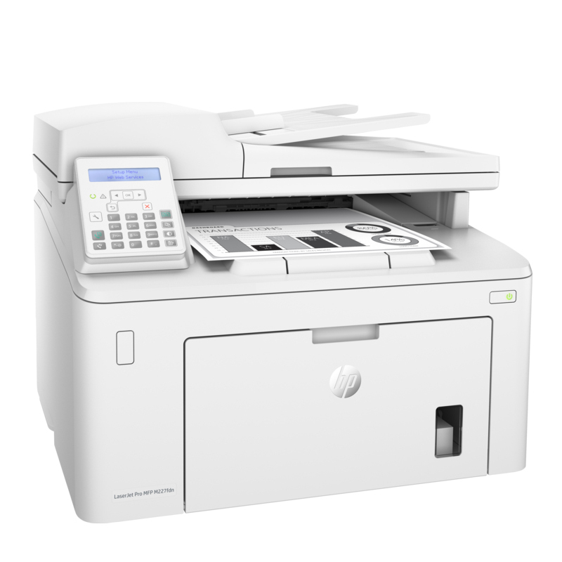 惠普(hp) MFP M227fdn A4黑白激光多功能一体机 自动双面打印 (打印 复印 扫描 传真)