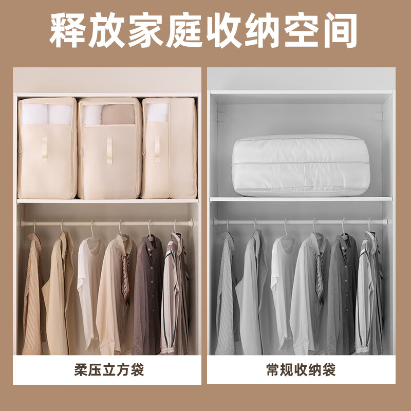 茶花 被子收纳袋大容量可视衣服棉被整理袋旅行便携羽绒服收纳包大号995004高清大图