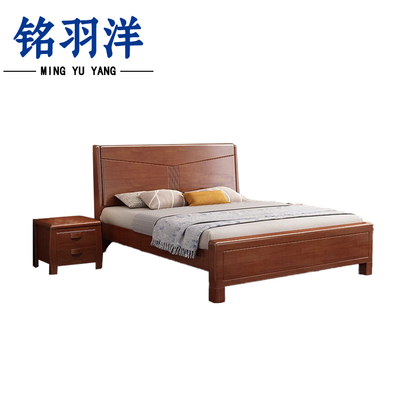 铭羽洋床E05款120*215*45cm+1床头柜套高清大图