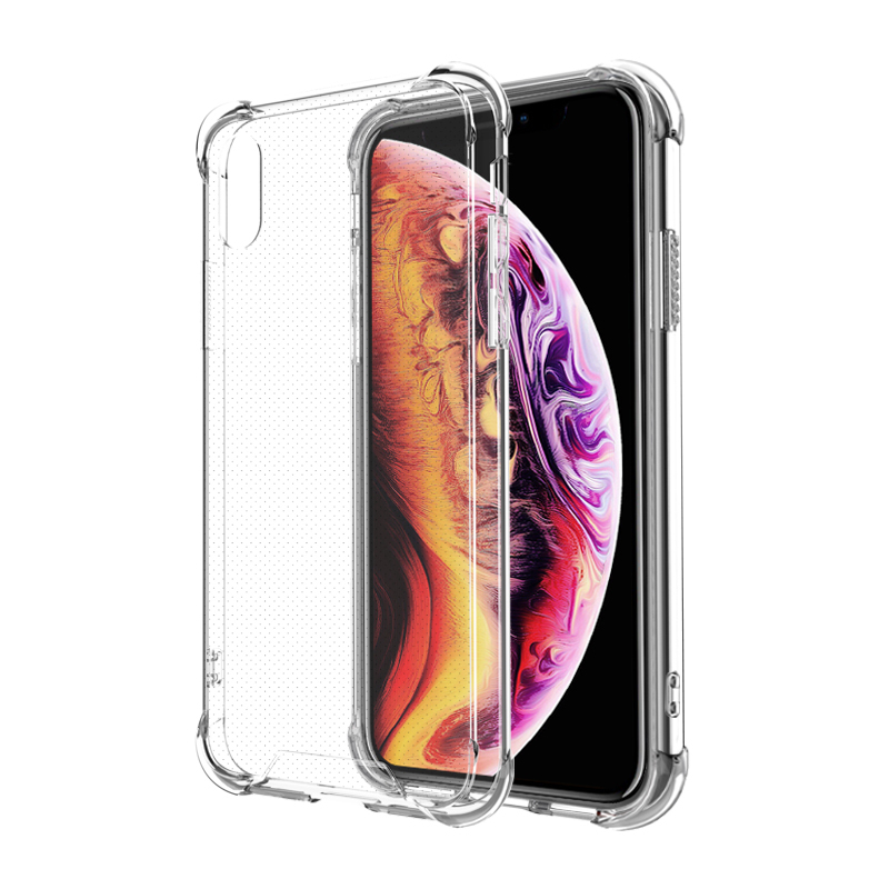 ESCASE 苹果iPhoneXs MaX手机壳气囊手机套 透明全包防摔防指纹德国拜耳进口抗黄变(带挂绳孔)高透升级