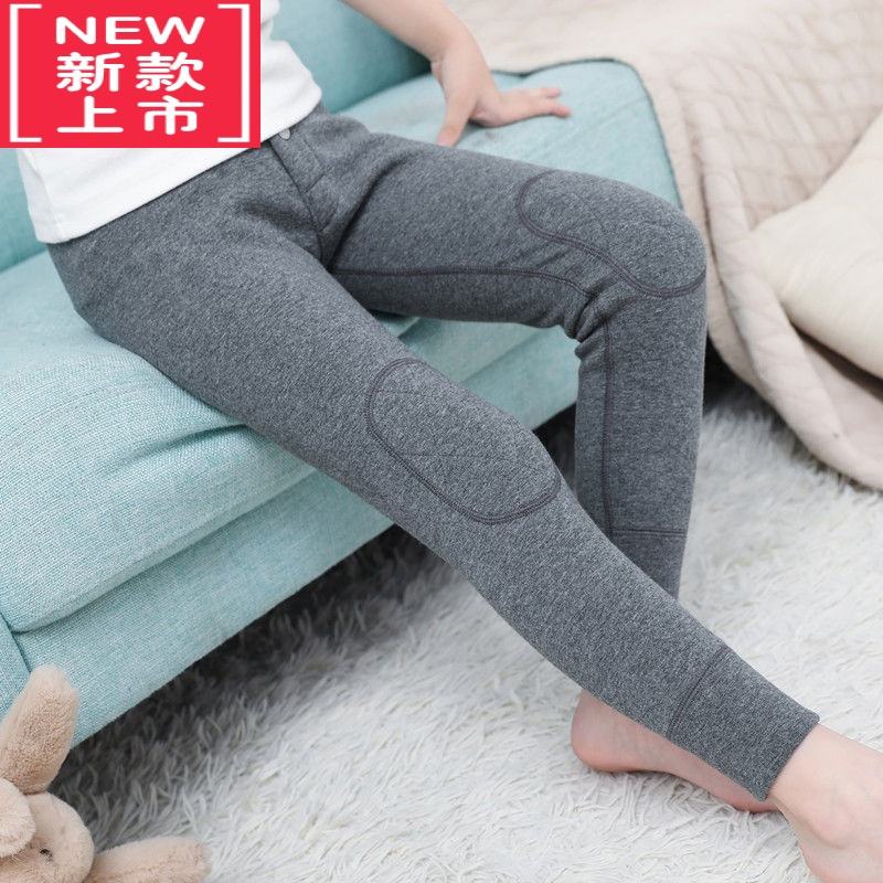 可莉允男童加绒保暖裤儿童秋裤内穿棉毛裤加厚棉裤秋冬季宝宝护膝打底裤