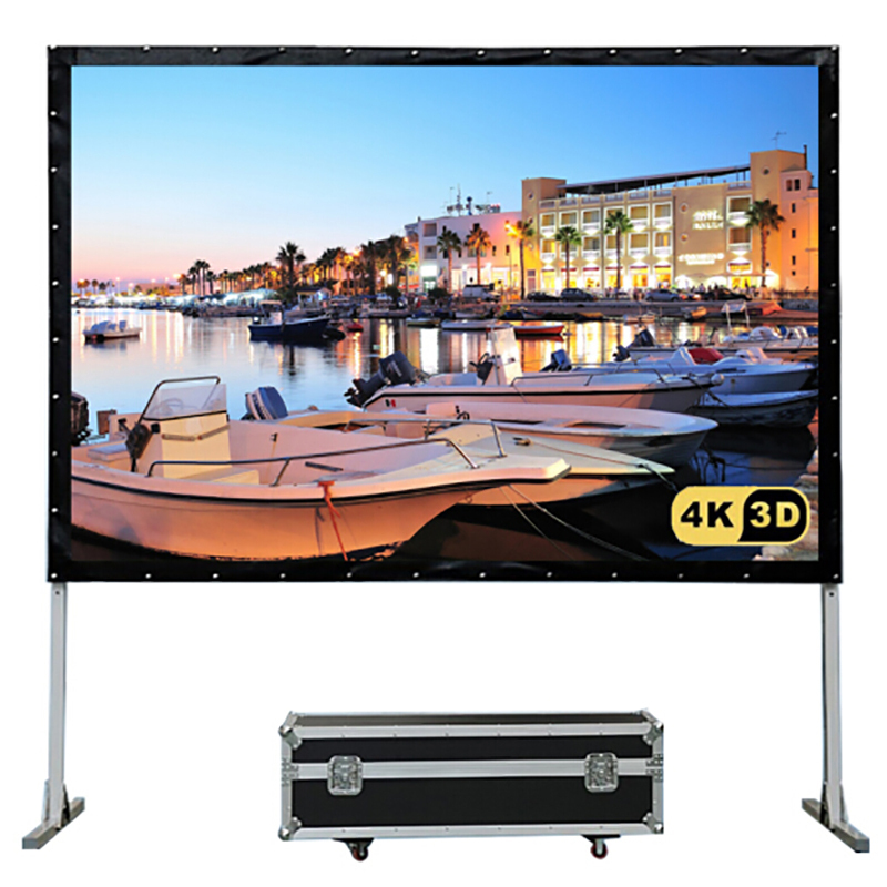 经科JK快速折叠幕150寸16:10 SO柔软正投软幕投影幕布配铝箱