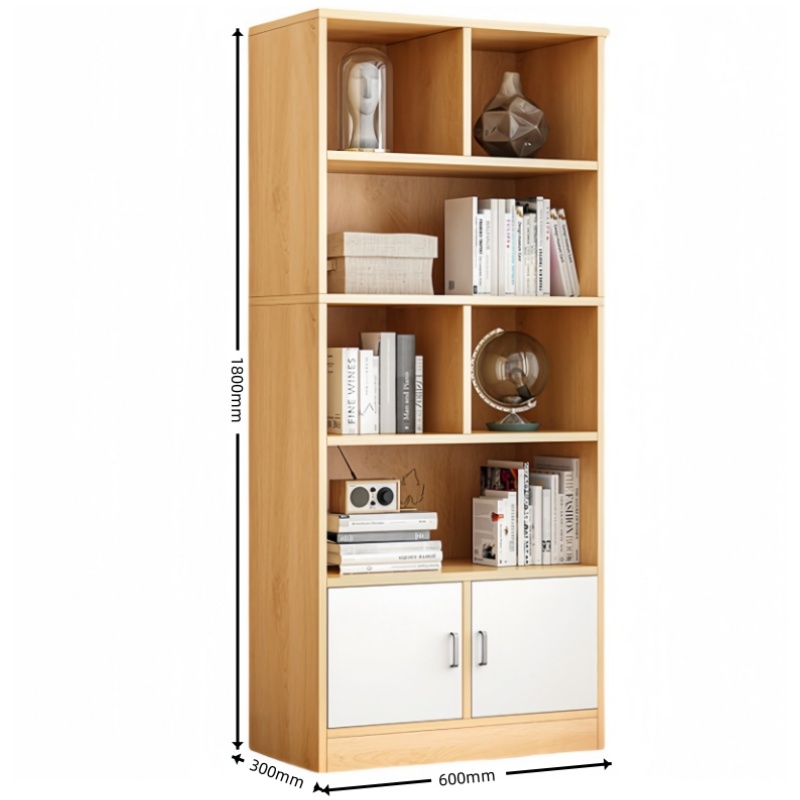 攸形多层落地书柜60*30*180cm台高清大图