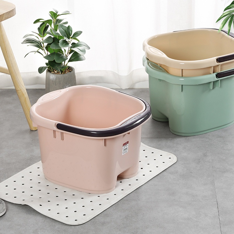 普通款浅绿不带盖子孕妇泡脚专用桶泡脚的塑料桶塑料泡脚桶加厚家用