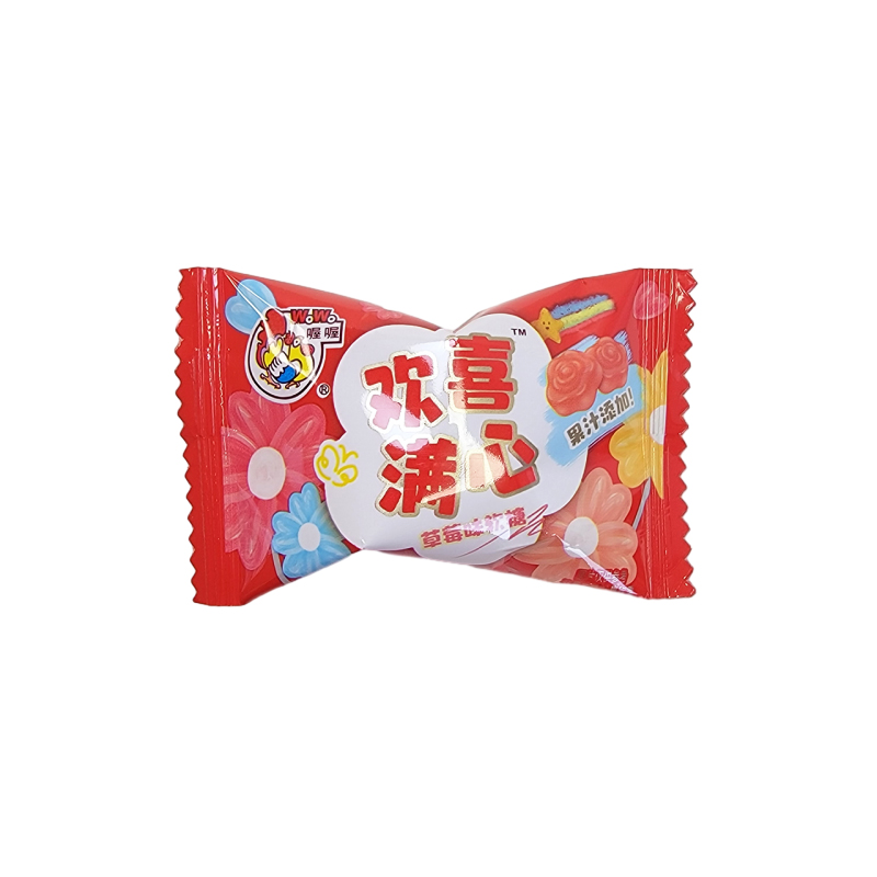 喔喔草莓味软糖散装250g婚庆结婚喜糖休闲零食品欢喜满心如花似锦高清大图