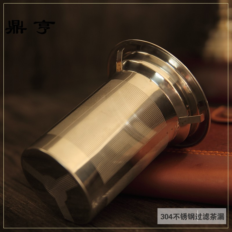 鼎亨花茶壶耐高温加厚泡茶壶不锈钢过滤茶漏三用沏茶壶