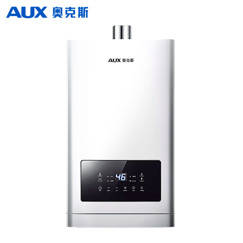 奥克斯(AUX)燃气热水器JSQ23-DA17D即热式家用防冻12升天然气智能变频恒温强排式速热低压启动