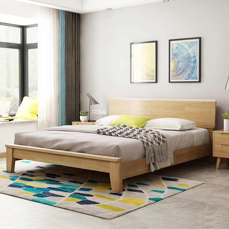 阿斯卡利现代简约木床18米木床架卧室双人床15酒店12单人北欧床