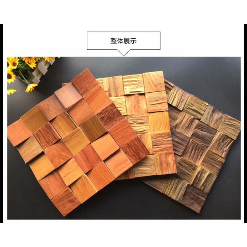 老船木马赛克实木客厅电视背景墙咖啡厅酒店吧台酒柜高档装饰300壹德壹