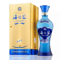 洋河（YangHe）蓝色经典52度海之蓝浓香型绵柔型白酒单瓶375ml盒装