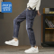 真维斯牛仔裤男哈伦裤宽松直筒弹力春秋新款韩版潮流系带裤子男潮