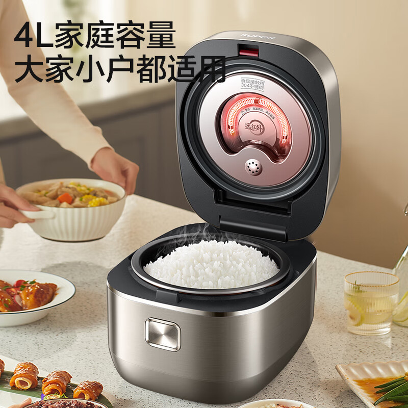 苏泊尔SUPOR多功能电压力锅5L智能操控触屏设计快速烹饪健康美味高清大图