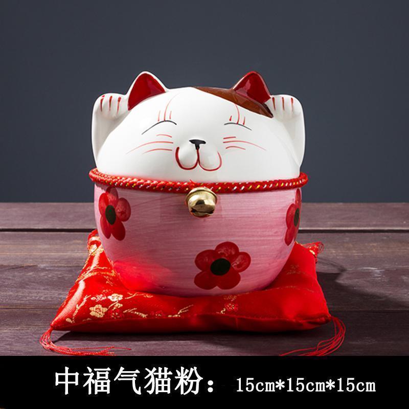 美帮汇陶瓷猫摆件 店铺开业存钱罐 收银台商铺高清大图