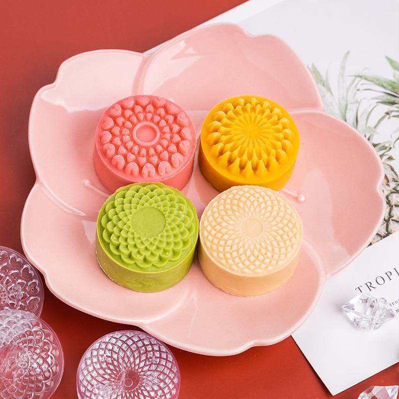 法焙客月饼模具 压花模具 手工制作diy压模 同心圆4花片冰皮月饼