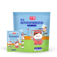 光明学生奶粉400g/袋装高钙铁锌奶粉儿童青少年营养早餐调制奶粉*2袋