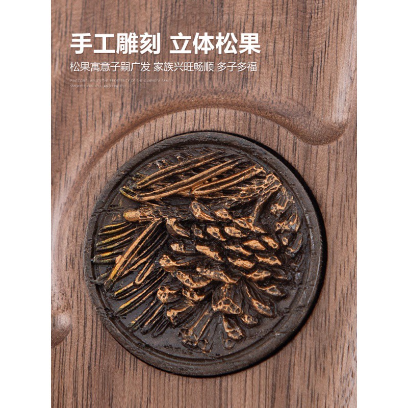 实木笔筒创意复古胡桃木简约书房文具办公室化妆刷桌面收纳盒摆件 三维工匠高清大图