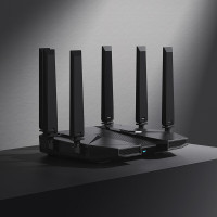 中兴ZTE AX5400Pro+旗舰版 双频WiFi6千兆无线路由器 双2.5G网口5G高速穿墙 电竞级游戏加速[暗夜黑]