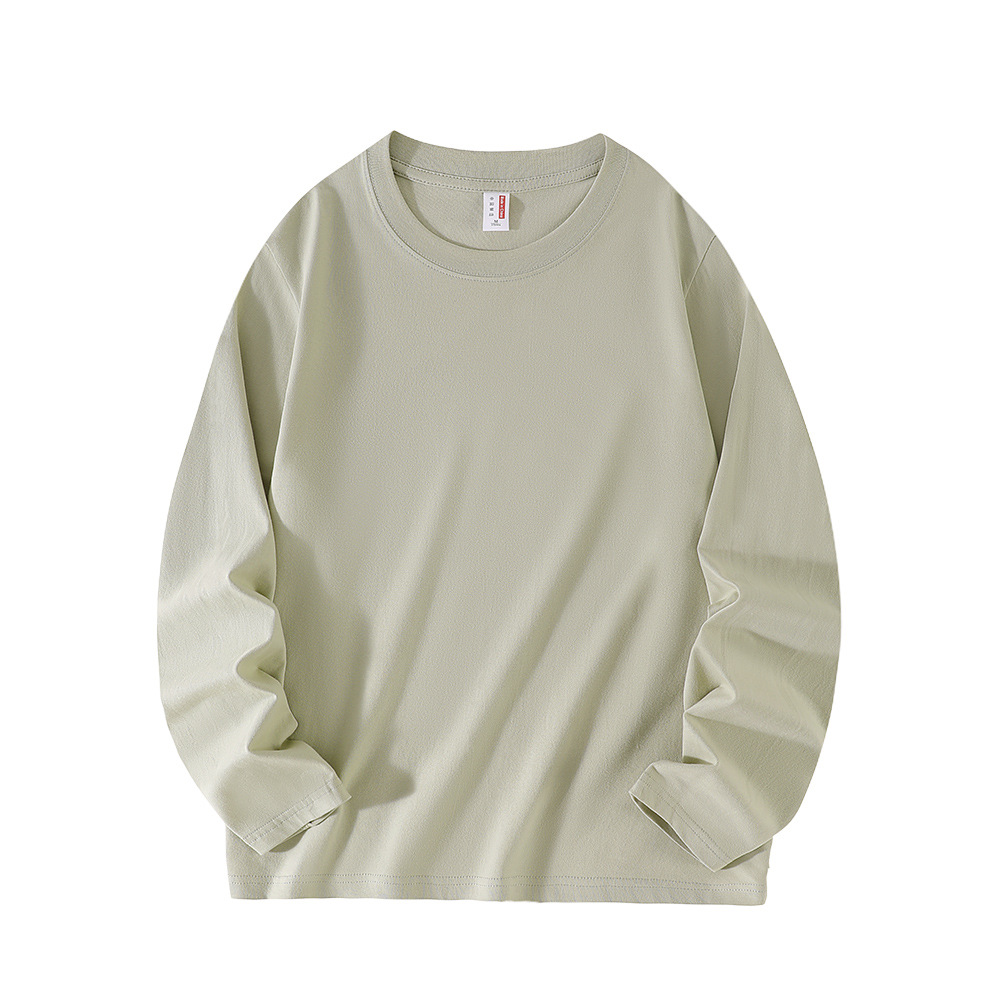 啄木鸟春秋季新款重磅纯棉圆领长袖男士纯色打底休闲宽松男款卫衣高清大图