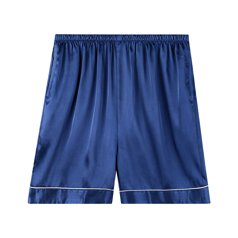 男士睡裤家居短裤夏季冰丝薄款男裤五分裤居家裤宽松夏天丝绸裤子