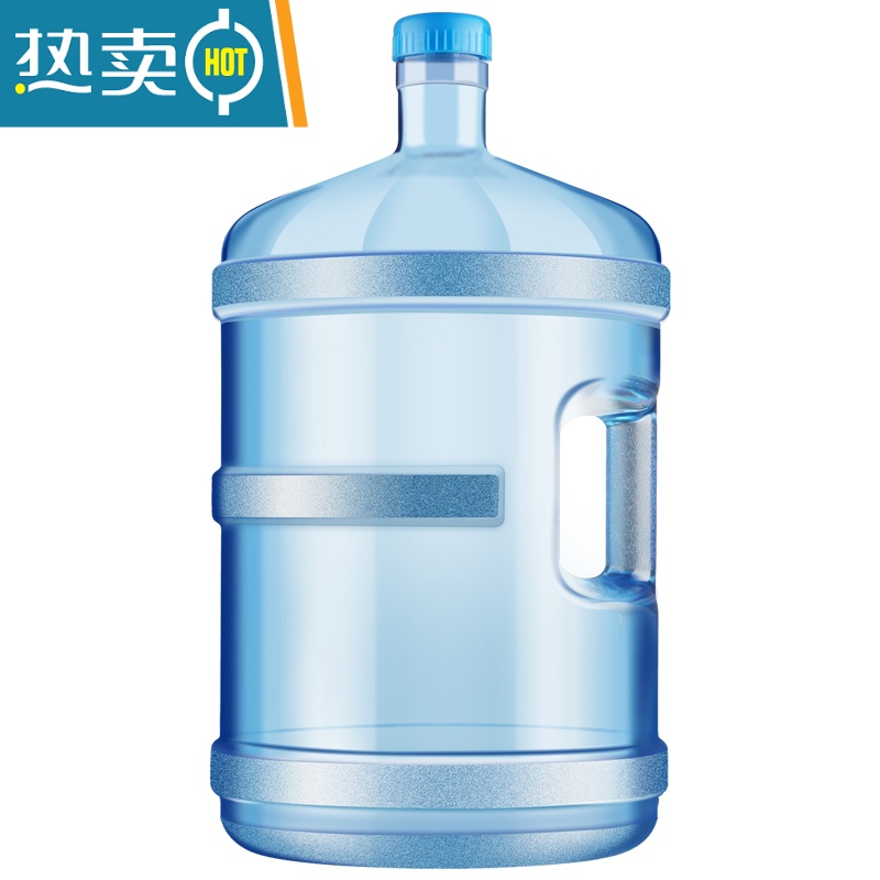 敬平加厚pc纯净水桶手提家用饮水机桶茶台7.5升l矿泉桶装储水小空桶 7.5升带手提QS认证 [2-3人使用]+备用盖1高清大图