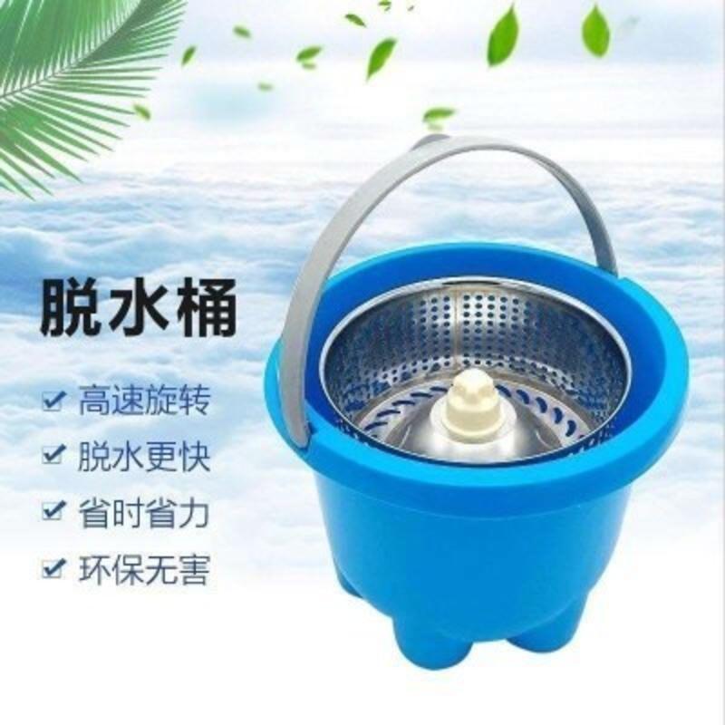 绿色 通用手压拖把甩干桶挤水桶旋转拖把脱水桶单桶单筒。