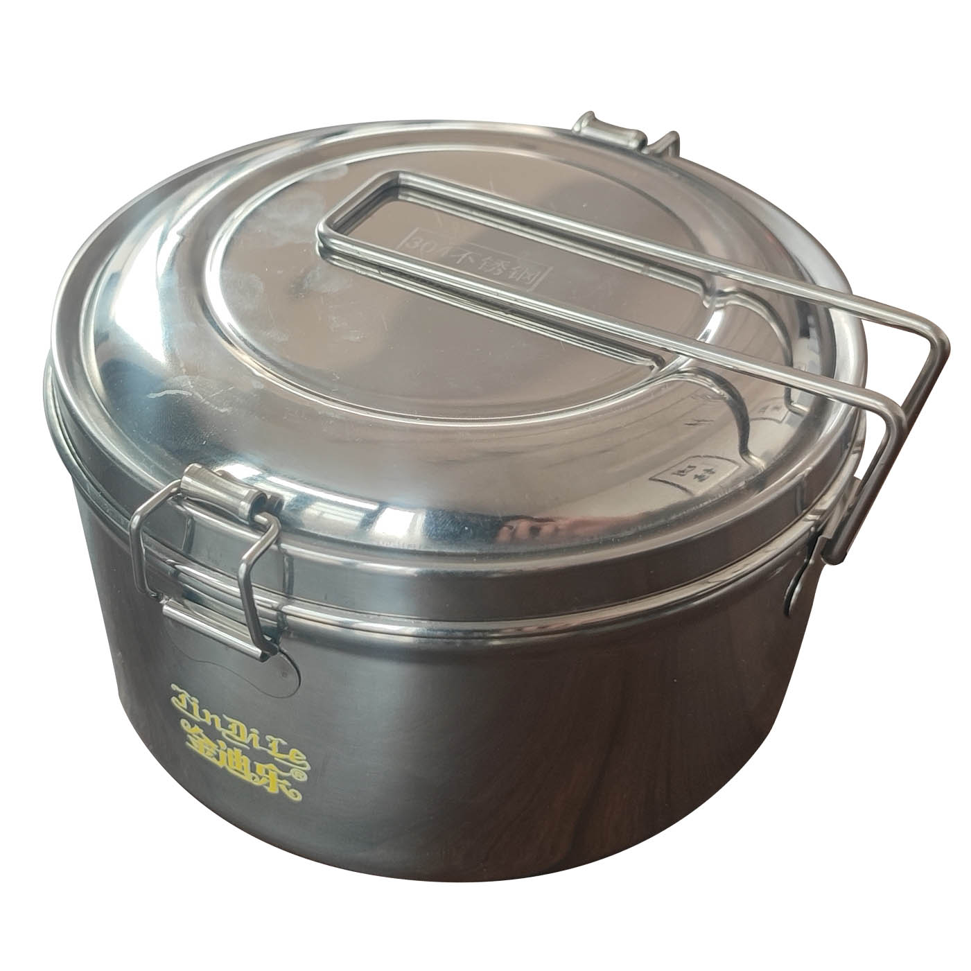 金迪乐不锈钢饭盒食堂便当盒圆形餐盒高清大图