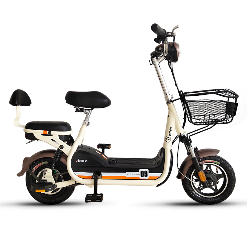 比德文电动车锂电池电瓶车48v锂电成人电动自行车助力车代步车母子车