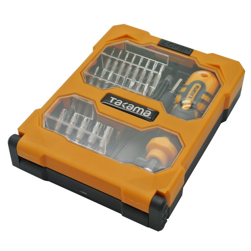 takama(高松)701034 33件螺丝刀套装精密多功能手机电脑维修工具 螺丝批套装带磁性高清大图
