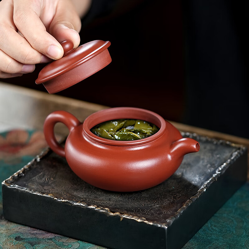 紫砂壶纯手工原矿紫泥仿古茶壶茶具套装名家吴洪财 230cc大容量 畅陶宜兴紫砂茶高清大图