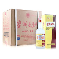 贵州茅台酒 酱香型白酒 53度贵州大曲80年代 金酱500ml*6 整箱装（新老款随机发货）