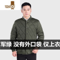 YANXU弹力棉衣男内胆小棉衣劳保服保暖棉服男冷库加厚工作服棉U 190体重155-180斤 军绿色无外口袋棉衣