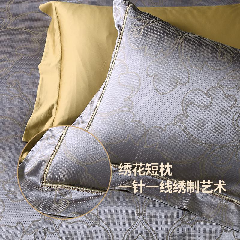 家柏饰(CORATED)家纺真丝四件套天丝丝滑提花六件套1.5/1.8m床上用品岁月鎏金高清大图