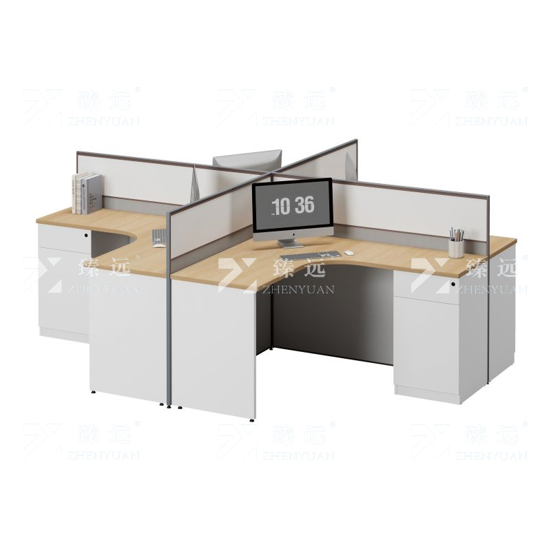 臻远 ZYGW-017屏风工作卡位职员桌办公桌十型四人位