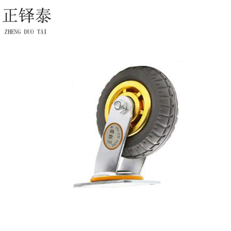 正铎泰 橡胶静音万向轮4寸100mm/ 个高清大图
