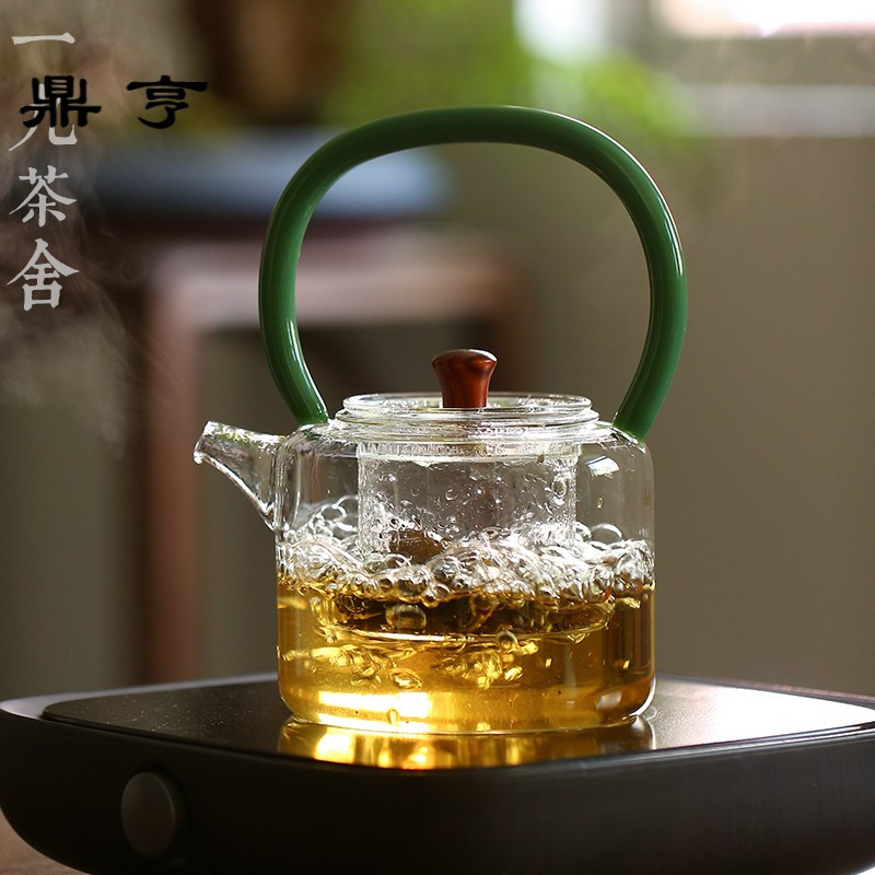 鼎亨 手工耐热玻璃养生煮茶壶 煮茶器 烧水壶 茶壶 功夫茶具 家用
