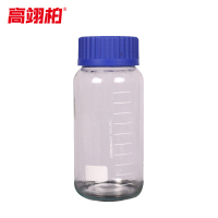 高翊柏 33010722 蓝盖试剂瓶 250ml透明 高硼硅带硅胶垫 丝口玻璃瓶带刻度溶剂瓶取样瓶