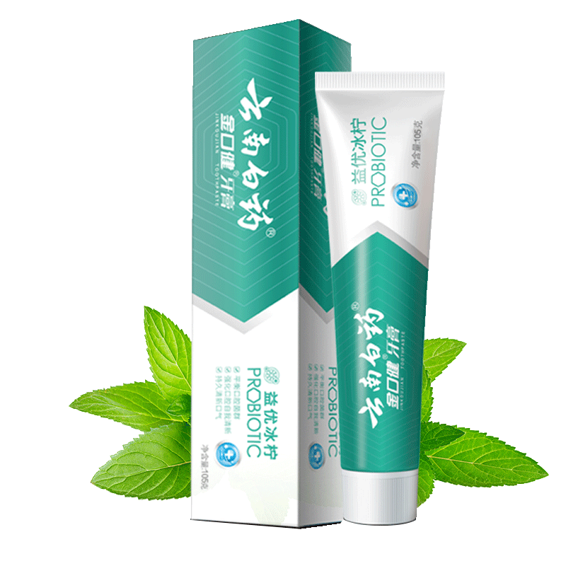 云南白药牙膏 金口健冰柠薄荷105g 口腔护理清洁 呵护牙龈 益优清新高清大图