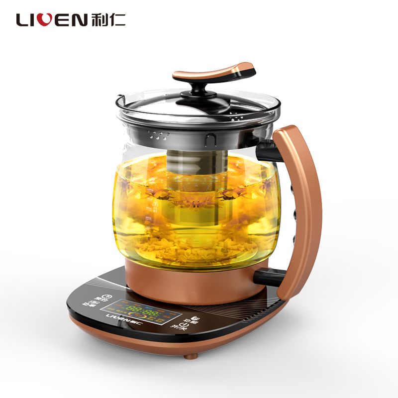 利仁(Liven)LR-D1804 养生壶多功能家用智能保温加厚玻璃电热水壶办公室煮茶壶烧水壶苏宁自营