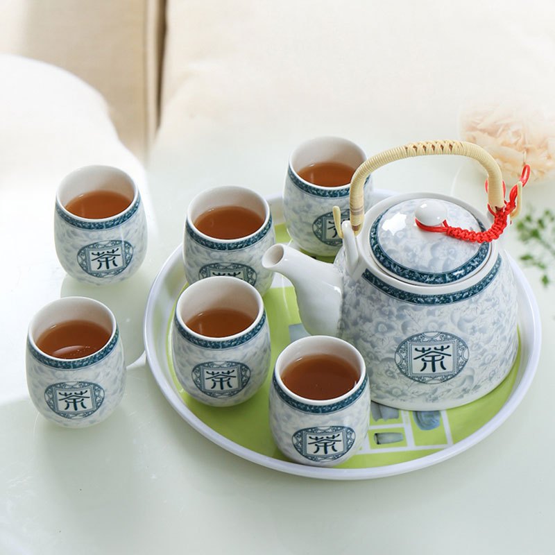 茶壶陶瓷茶具套装家用茶杯喝水壶饭店现代简约泡茶器创意简约生活日用家居用品水具