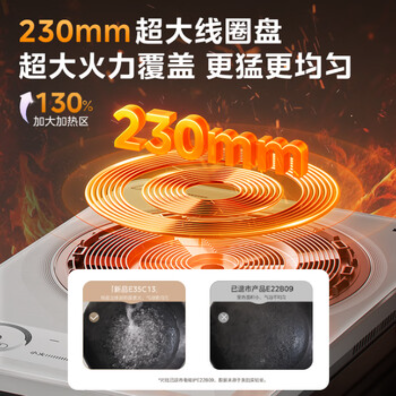 美的(Midea)火旋风电磁炉平凹面铂钻大火包锅电陶炉电池炉耐磨易洁家用电磁炉 MC-E35C13 ZH高清大图