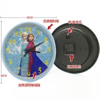 新款钻石画满钻钟表卡通哆啦A梦客厅卧室钻石绣十字绣挂钟贴钻画