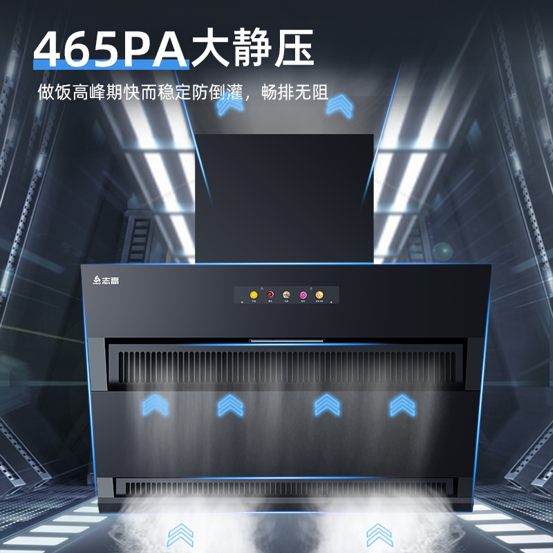 志高(CHIGO)F808A+F216A侧吸式自动清洗家用双电机抽烟机燃气灶具烟灶套餐(天然气)