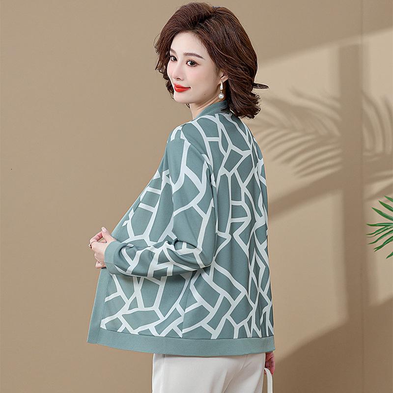 阔太太春秋洋气针织衫中年女装早秋上衣两件套中老年妈妈秋装套装_511高清大图