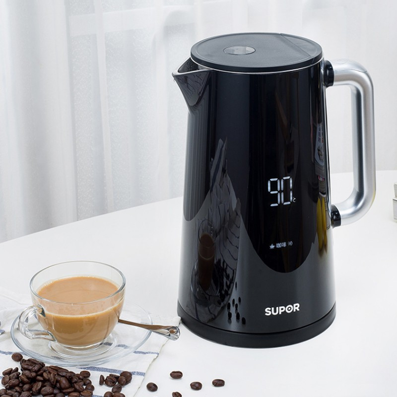 苏泊尔supor电水壶热水壶保温电热水壶全钢无缝电子调温sw17s62a304