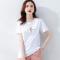 WAXY纯棉短袖T恤女白色运动上衣2022夏季新款宽松刺绣T恤休闲百搭