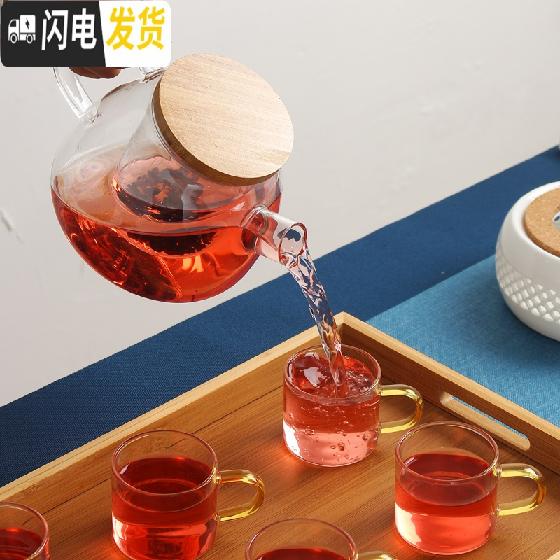 三维工匠水果茶壶套装玻璃花茶杯蜡烛加热烛台底座保温英式下午茶茶具家用 圆孔温茶底座A款(送10颗蜡烛)