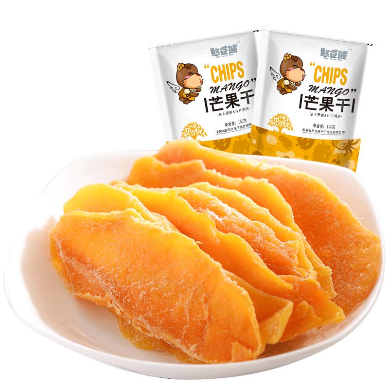 憨豆熊 果干蜜饯 芒果干100g/袋 休闲零食 憨豆熊出品