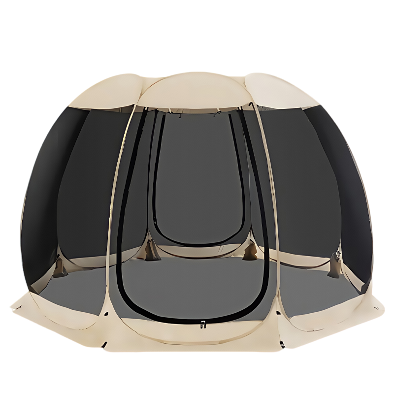 劲脉 八面全景网纱帐篷 400*400*210CM+3面遮阳布 顶高清大图